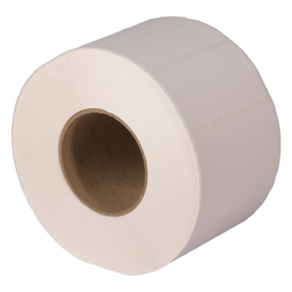 WHITE DIRECT THERMAL LABEL 100mm x 50mm DIE CUT & PERFORATED 76mm CORE