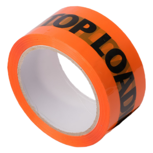 TOP LOAD ONLY TAPE BLACK ON FLURO ORANGE 48mm x 75m