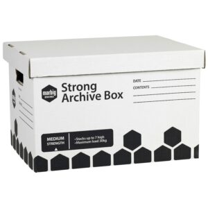 MARBIG EXTRA STRONG ARCHIVE BOX WITH LID 420mm x 320mm x 260mm