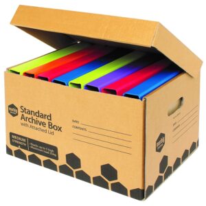 MARBIG ARCHIVE BOX WITH ATTACHED LID 420mm x 315mm x 260mm 10400078