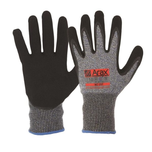 ARAX NITRILE SAND DIP ON 13G LINER (AND) SIZE : 7 - 11