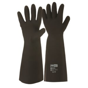 BLACK KNIGHT 46CM RUBBER GLOVES SIZE : 8 - 11