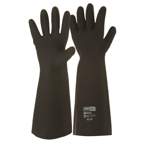 BLACK KNIGHT 46CM RUBBER GLOVES SIZE : 8 - 11