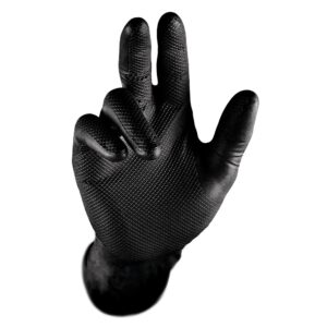 GRIPPAZ SKINS DISPOSABLE GLOVES BLACK (50/BOX) SIZE : S - 2XL