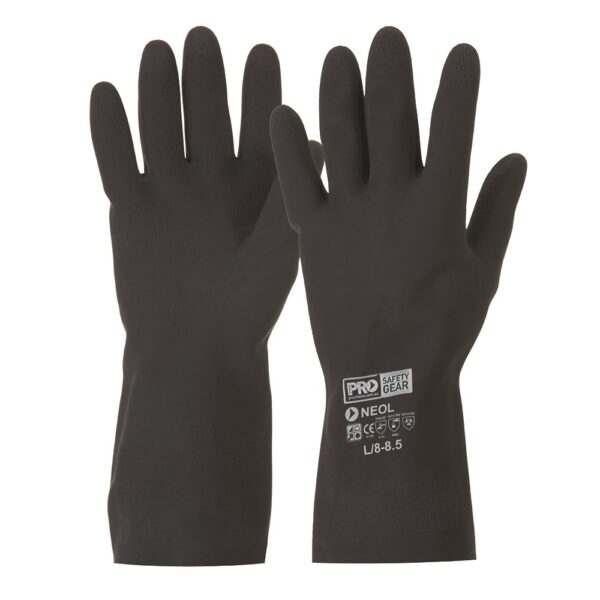 PROCHEM BLACK 30CM NEOPRENE GLOVES SIZE : L - 2XL