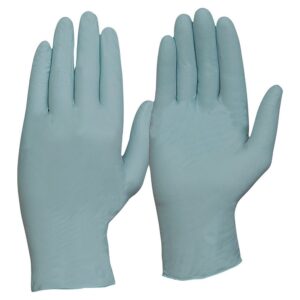 DISPOSABLE NITRILE BLUE GLOVES POWDER FREE SIZE : S - XL