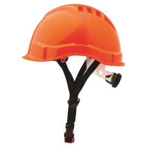 V6 HARD HAT VENTED MICRO PEAK RATCHET HARNESS COLOUR : ORANGE / WHITE