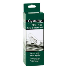 CRYSTALFILE SUSPENSION FILE INDICATOR TABS TWINLOCK CLEAR