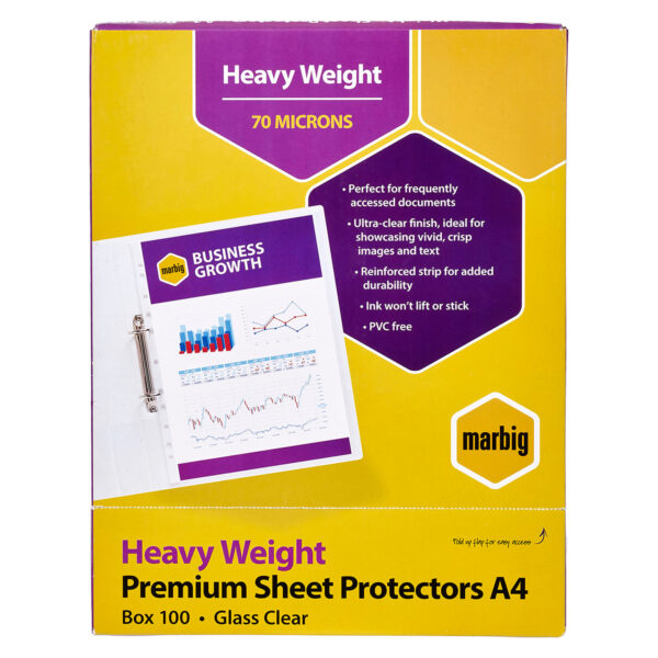 SHEET PROTECTOR A4 MARBIG HEAVY DUTY