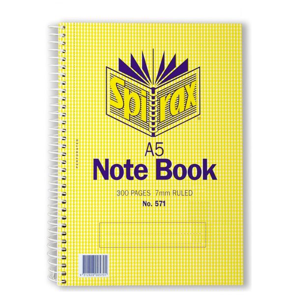 SPIRAX 571 NOTEBOOK A5 210 x 148mm 300 PAGE