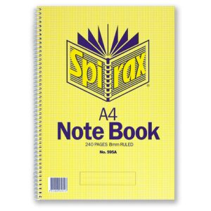 SPIRAX 595 NOTEBOOK A4 7mm 60 LEAF