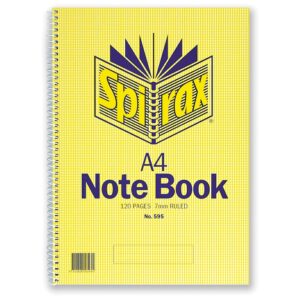 SPIRAX 595 NOTEBOOK A4 8mm 120 LEAF