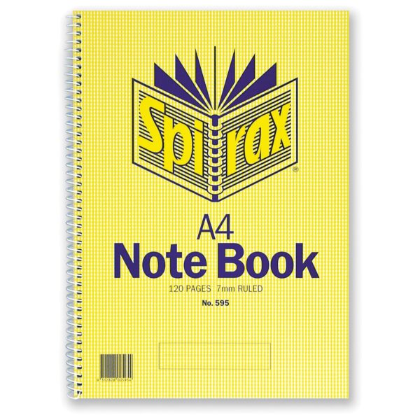 SPIRAX 595 NOTEBOOK A4 8mm 120 LEAF