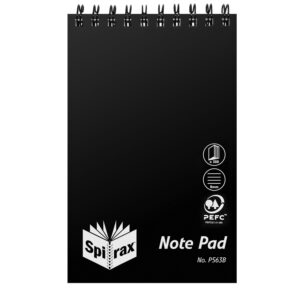 SPIRAX P563B REPORTERS NOTEBOOK TOP OPENING 127mm x 200mm POLYPROP