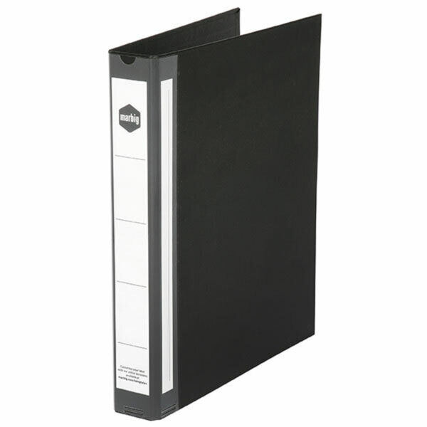 MARBIG DELUXE A4 4 RING BINDER 25mm BLACK