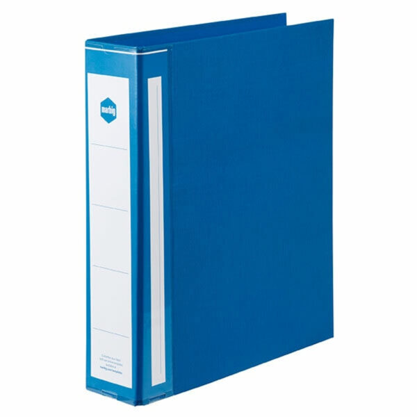 MARBIG DELUXE A4 3 RING BINDER 50mm BLUE