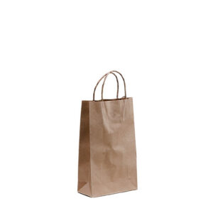 BROWN PAPER CARRY BAG TWIST HANDLE 160mm x 265mm x 70mm BABY