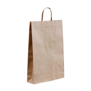 BROWN PAPER CARRY BAG TWIST HANDLE 340mm x 480mm x 110mm  MEDIUM