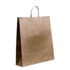 BROWN PAPER CARRY BAG TWIST HANDLE 450mm x 500mm x 160mm LARGE