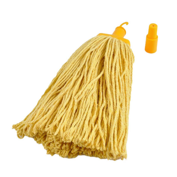 COTTON MOP HEAD 400gm WITH YELLOW PLASTIC FERRULE