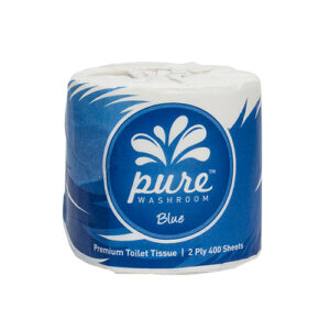 PURE BLUE PREMIUM TOILET TISSUE 2ply 400 SHEETS INDIVIDUALLY WRAPPED