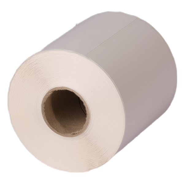 WHITE DIRECT THERMAL LABEL 100mm x 150mm DIE CUT & PERFORATED 38mm CORE
