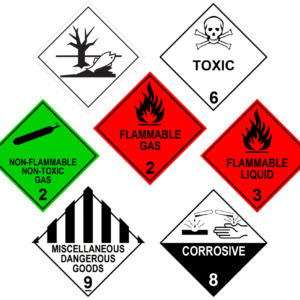 DANGEROUS GOODS LABEL 100mm x 100mm